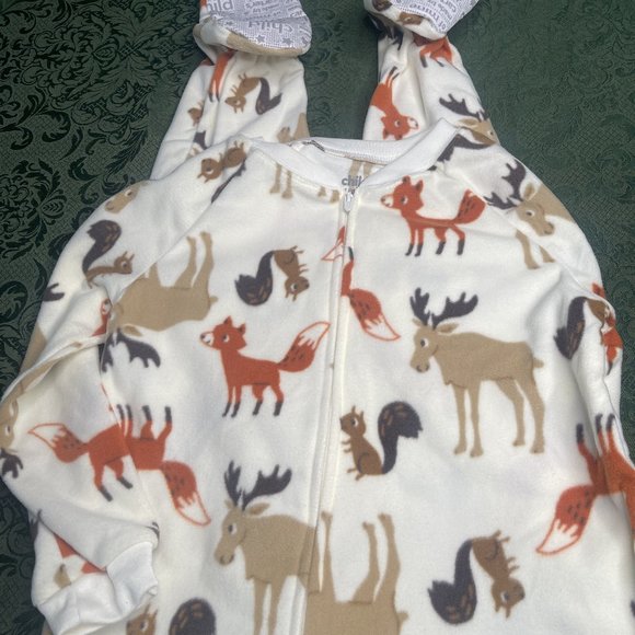 Carter's Other - NWT 5 carters Squirrels moose sleeper pajamas pjs